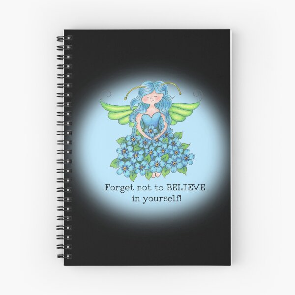 Item preview, Forget- me-not Fairy magic inspirational quote designed and sold by TammaraW.