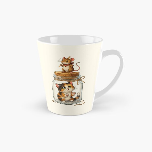Item preview, Cute Cat in Glass Jar and Clever Mouse Cartoon PNG | Transparent Background  designed and sold by arifali786.