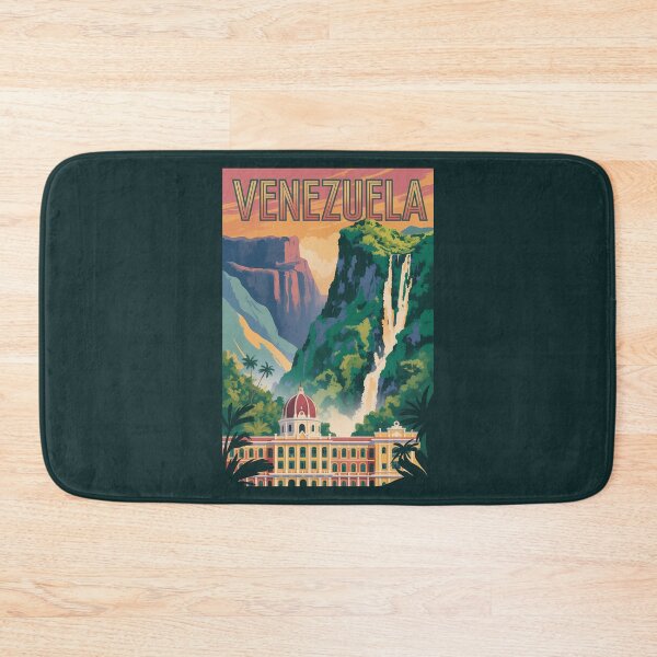 Item preview, Venezuela Angel Falls Illustration Travel Art Vintage designed and sold by KrisSidDesigns.