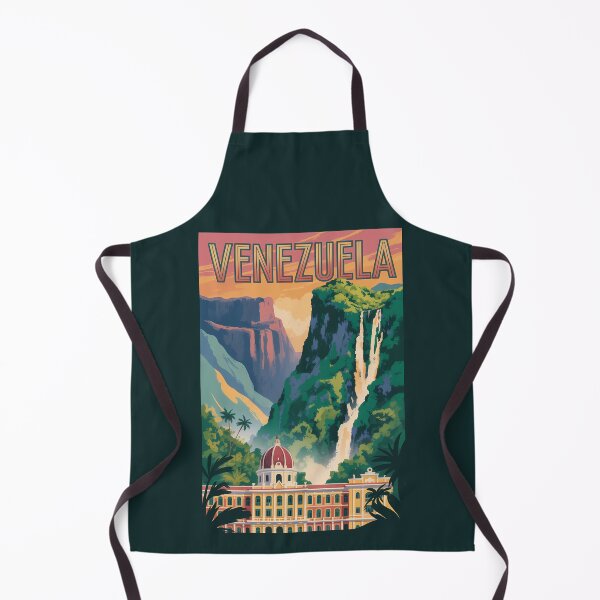 Item preview, Venezuela Angel Falls Illustration Travel Art Vintage designed and sold by KrisSidDesigns.