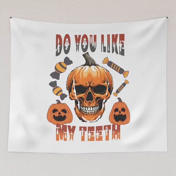Item preview, Halloween pumpkin shows its teeth designed and sold by ViksensAttempt.