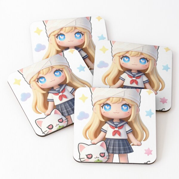 Item preview, Kawaii Anime Girl with Cute Cat designed and sold by Saeed73.
