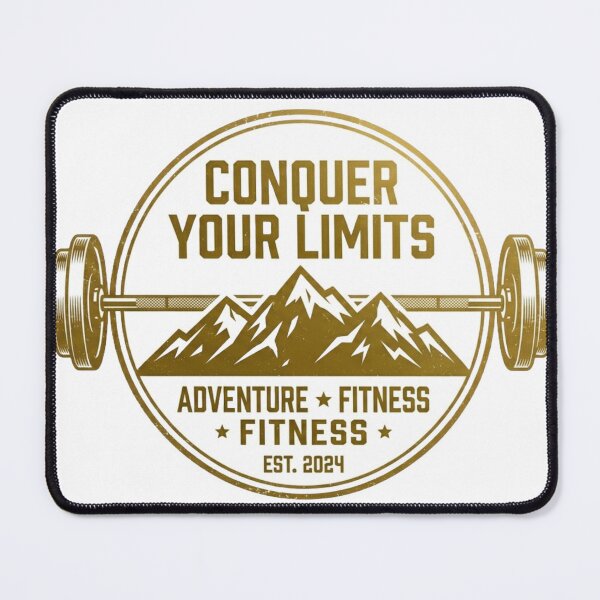 Item preview, Conquer Your Limits Gym Fitness Workout Motivational Design designed and sold by JeevanStickers.