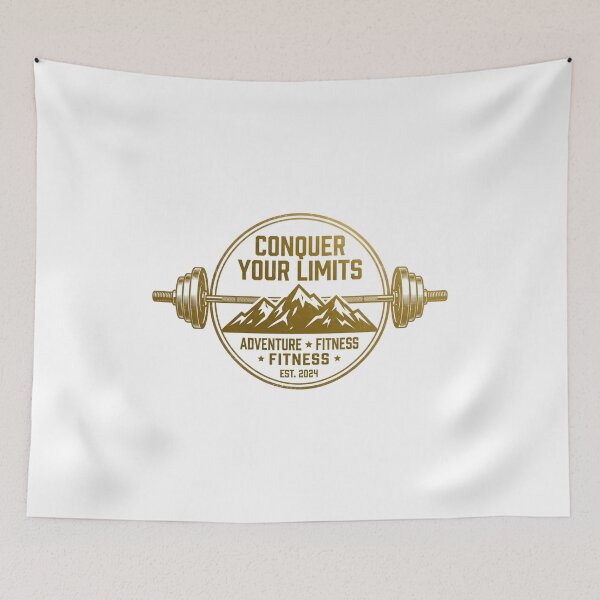 Item preview, Conquer Your Limits Gym Fitness Workout Motivational Design designed and sold by JeevanStickers.