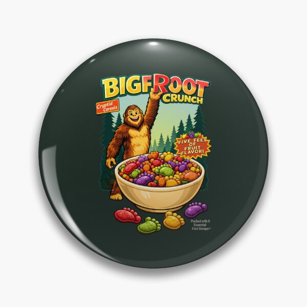 Item preview, Cryptid Cereals: Bigfroot Crunch designed and sold by FoxBaine Designs.