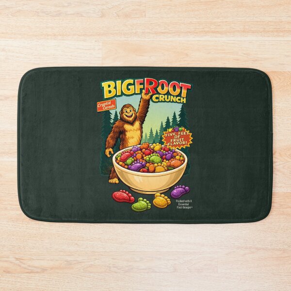 Item preview, Cryptid Cereals: Bigfroot Crunch designed and sold by FoxBaine Designs.
