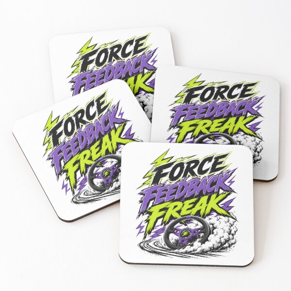 Item preview, Force Feedback Freak Aggressive Neon Sim Racing Steering Wheel designed and sold by Fenay Designs.