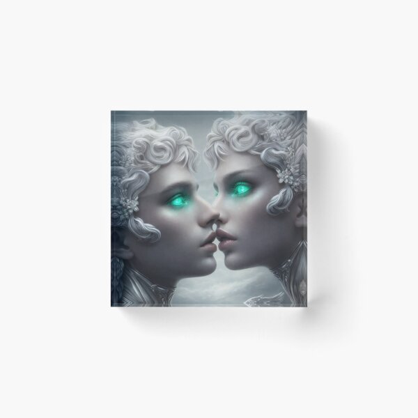 Item preview, Ethereal Soulmates | Twin Gay Angels | Glowing Eyes MLM Fantasy designed and sold by IRON SIREN.