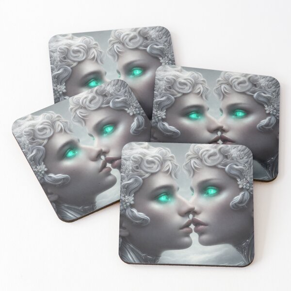 Item preview, Ethereal Soulmates | Twin Gay Angels | Glowing Eyes MLM Fantasy designed and sold by IRON SIREN.