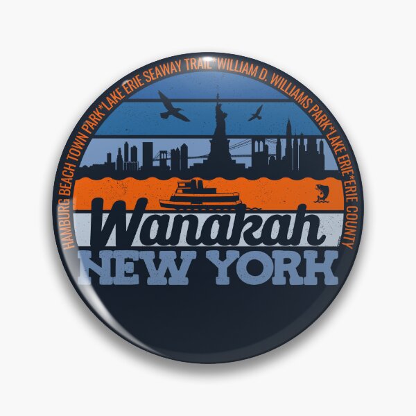 Item preview, Wanakah New York Sunset Retro Vintage Local Pride Logo designed and sold by CRHPOD20.