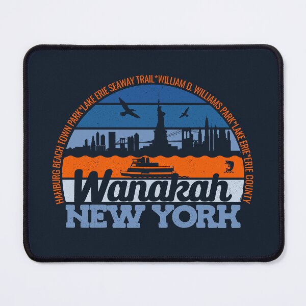Item preview, Wanakah New York Sunset Retro Vintage Local Pride Logo designed and sold by CRHPOD20.