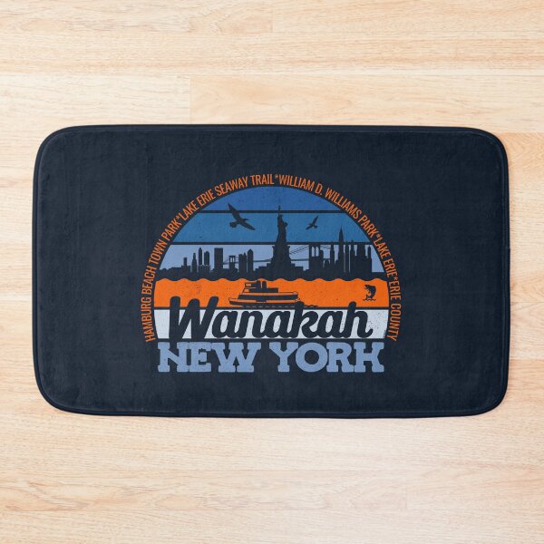 Item preview, Wanakah New York Sunset Retro Vintage Local Pride Logo designed and sold by CRHPOD20.