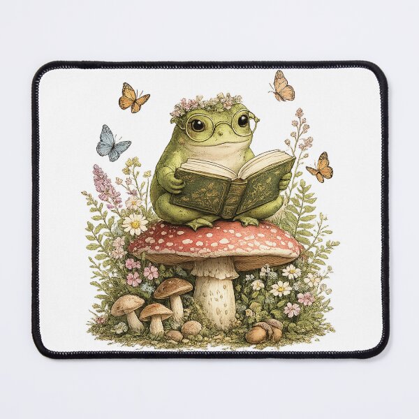 Item preview, Cute Reading Frog – Whimsical Book Lover Art designed and sold by Clothes With Smiling Animals Walt Gral.