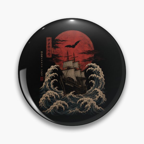 Item preview, Dracula Demeter Ship Japanese Great Wave Gothic Fantasy Art designed and sold by Fenay Designs.