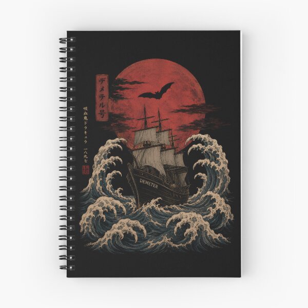 Item preview, Dracula Demeter Ship Japanese Great Wave Gothic Fantasy Art designed and sold by Fenay Designs.