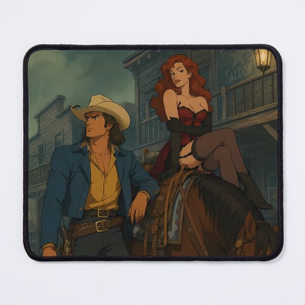 Item preview, Wild West Outlaws – Vintage Cowboy Anime Western Art designed and sold by Hollow Moon Studios..