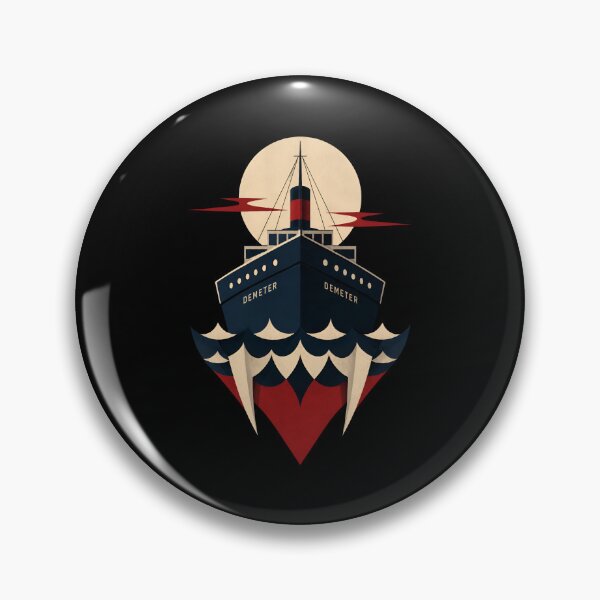Item preview, Dracula Demeter Vampire Fangs Ship Art Deco Horror Graphic designed and sold by Fenay Designs.