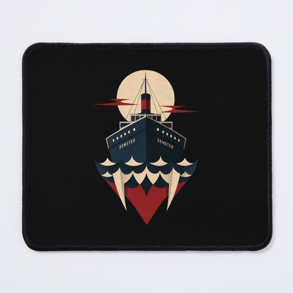 Item preview, Dracula Demeter Vampire Fangs Ship Art Deco Horror Graphic designed and sold by Fenay Designs.