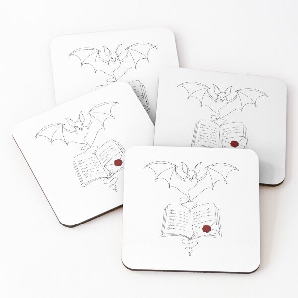 Item preview, Dracula Minimalist Line Art Bat Open Book Gothic Graphic designed and sold by Fenay Designs.