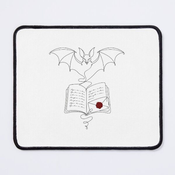 Item preview, Dracula Minimalist Line Art Bat Open Book Gothic Graphic designed and sold by Fenay Designs.