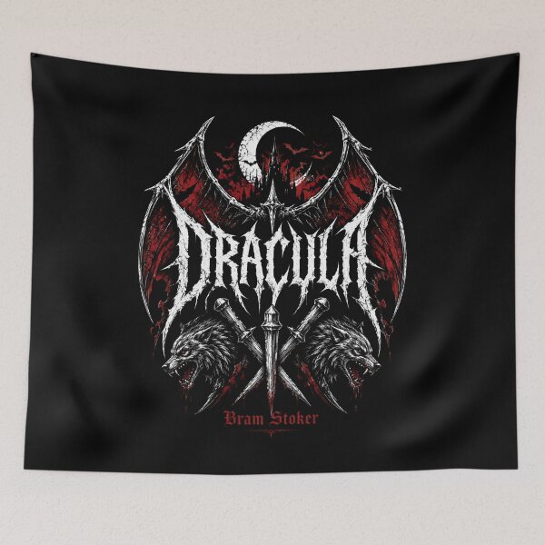 Item preview, Dracula Bram Stoker Death Metal Wolves Gothic Horror Design designed and sold by Fenay Designs.
