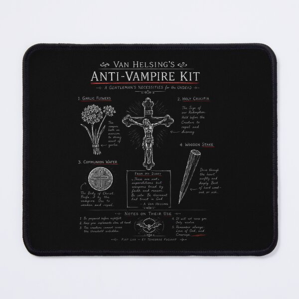 Item preview, Van Helsing Anti Vampire Kit Dracula Chalkboard Infographic designed and sold by Fenay Designs.