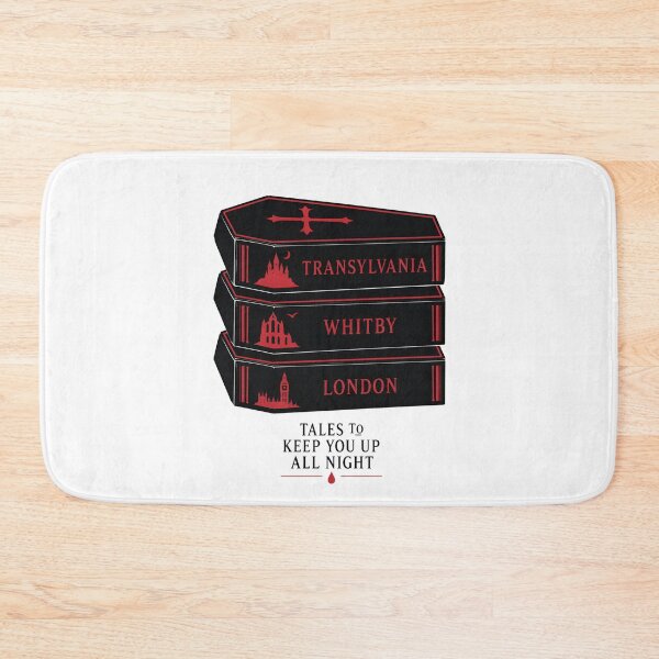 Item preview, Dracula Book Coffin Stack Transylvania Whitby London Art designed and sold by Fenay Designs.