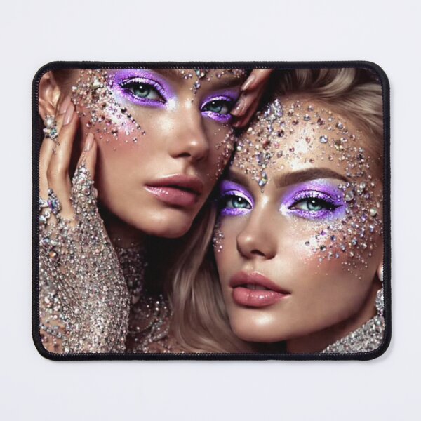 Item preview, Crystal Glam Sapphic | Rhinestone WLW Portrait | Disco Glitter Love designed and sold by IRON SIREN.