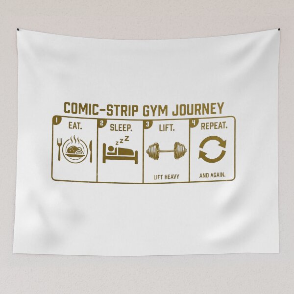 Item preview, Comic Strip Gym Journey Fitness Workout Motivational Design designed and sold by JeevanStickers.