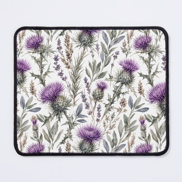 Item preview, Thistle Wild Herb Watercolor Botanical Seamless Pattern designed and sold by Inkworksbyshery.