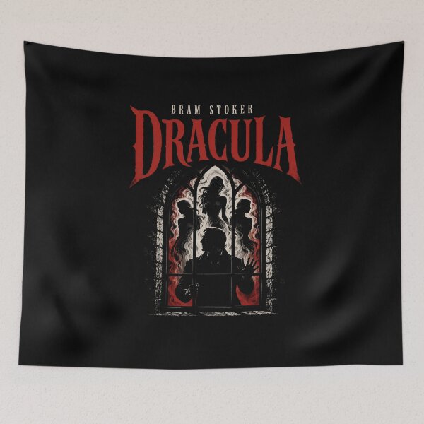 Item preview, Dracula Bram Stoker Brides Vampire Gothic Arch Window Art designed and sold by Fenay Designs.