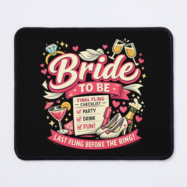 Item preview, Bride To Be Final Fling Checklist - Funny Bachelorette Party Celebration designed and sold by SidTastic .
