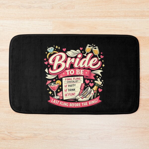 Item preview, Bride To Be Final Fling Checklist - Funny Bachelorette Party Celebration designed and sold by SidTastic .
