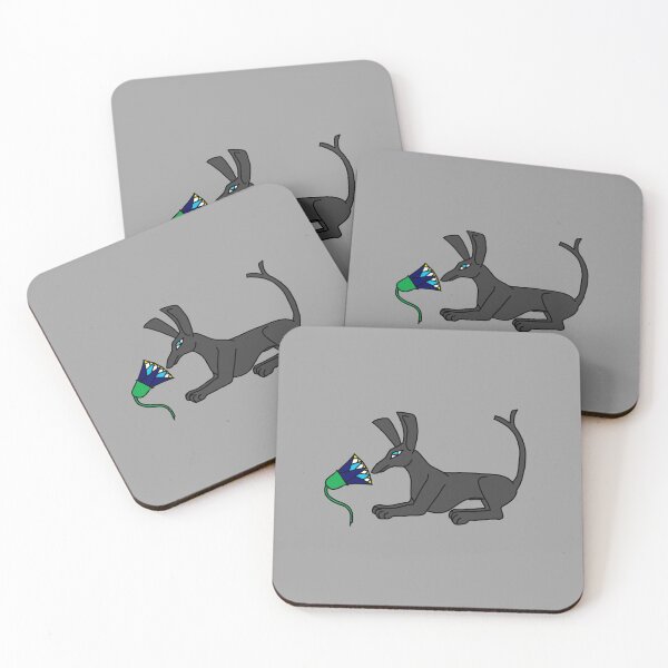 Item preview, Recumbent Set-Animal With Blue Lotus (Gray) designed and sold by Lord of the Oasis Designs.