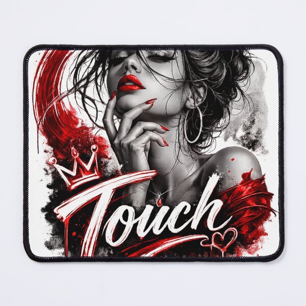 Item preview, Touch – Elegant Red & White Fashion Lady T-Shirt & Hoodie Design designed and sold by Lifehackerplus1.