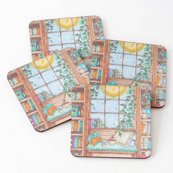 Item preview, Moonlit Reading Nook designed and sold by tarek-artworks.