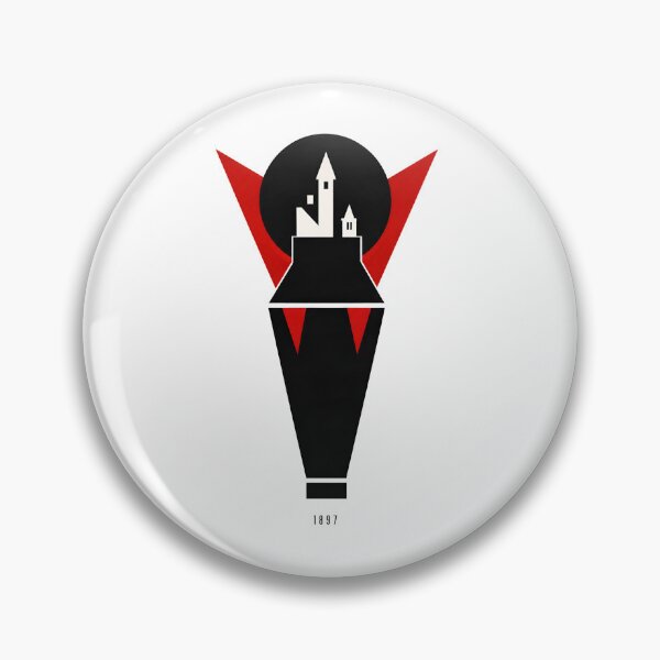 Item preview, Minimalist Abstract Dracula 1897 Vampire Fangs Castle Poster designed and sold by Fenay Designs.