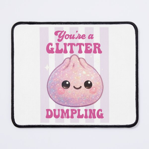 Item preview, You Are a Glitter Dumpling – Pearl Pink Kawaii Squishy Design designed and sold by EmeraldeaArt.