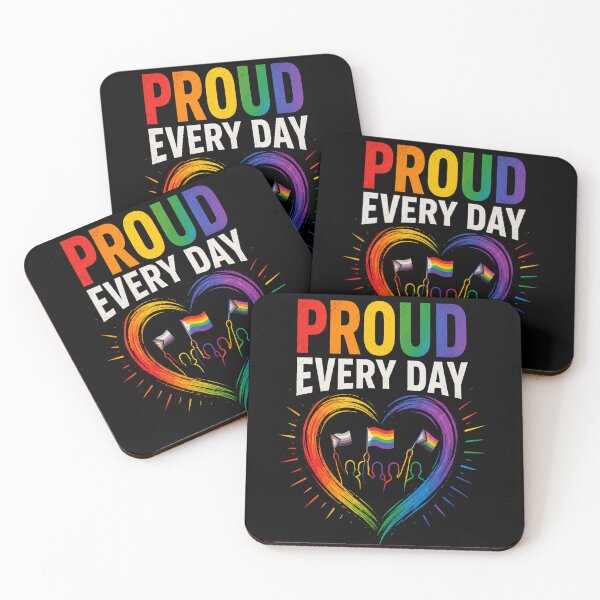 Item preview, Proud Every Day – LGBTQ Pride Rainbow designed and sold by KyniraaCo.