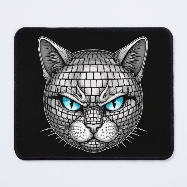 Item preview, Disco Ball Cat Neon Eyes designed and sold by PixorStudio.