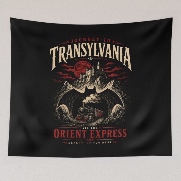 Item preview, Journey to Transylvania Dracula Orient Express Vintage Travel Poster designed and sold by Fenay Designs.