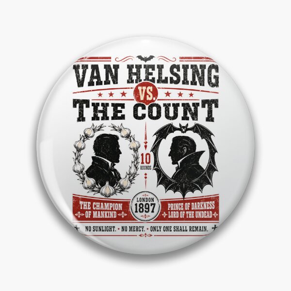 Item preview, Van Helsing Vs The Count Dracula Vintage Fight Poster Art designed and sold by Fenay Designs.