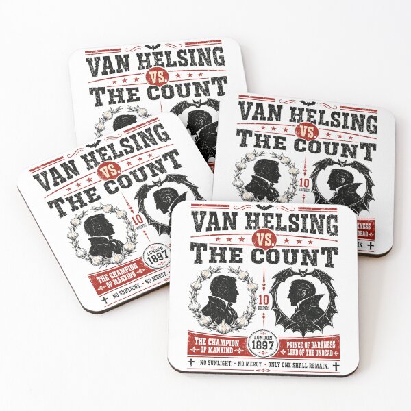 Item preview, Van Helsing Vs The Count Dracula Vintage Fight Poster Art designed and sold by Fenay Designs.