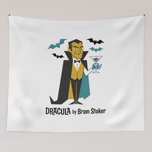 Item preview, Dracula by Bram Stoker Retro Cartoon Vampire Graphic Art designed and sold by Fenay Designs.