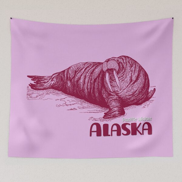 Item preview, Walrus Drawing, Alaska designed and sold by AlaskaExtreme.