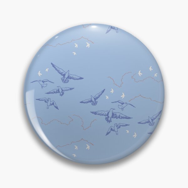 Item preview, Seagulls flying in the light blue sky designed and sold by ValentinaAssenza.
