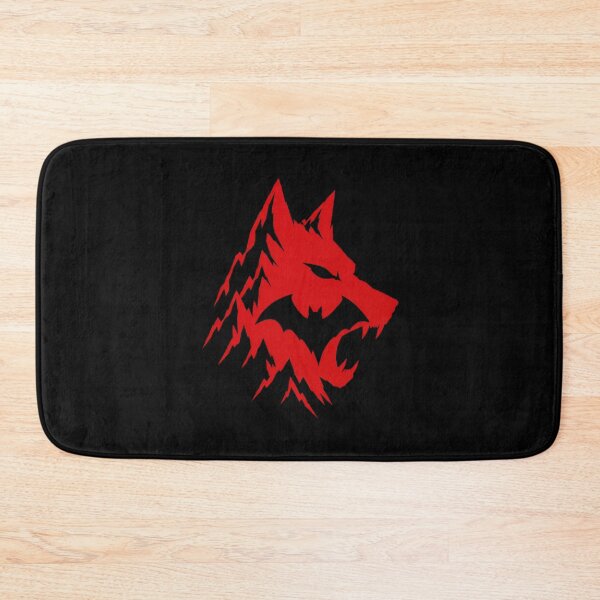 Item preview, Red Howling Wolf Bat Silhouette Gothic Horror Graphic Art designed and sold by Fenay Designs.