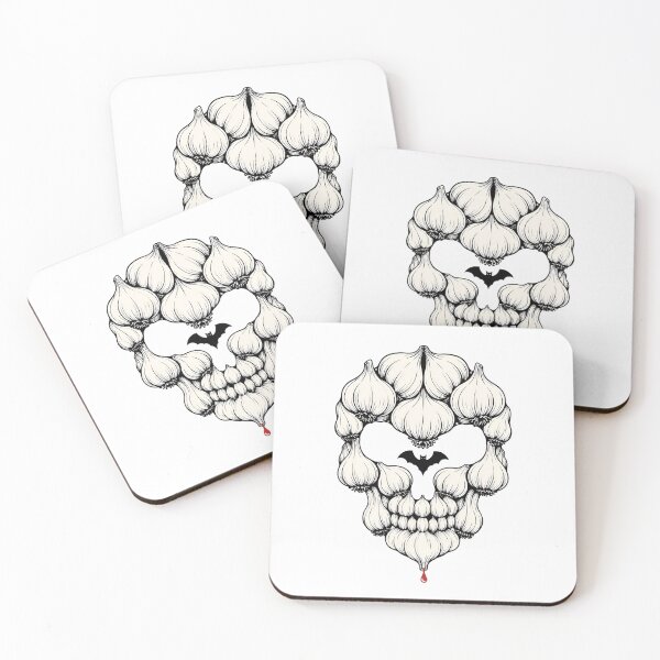 Item preview, Garlic Bulb Skull Vampire Defense Gothic Horror Graphic Art designed and sold by Fenay Designs.