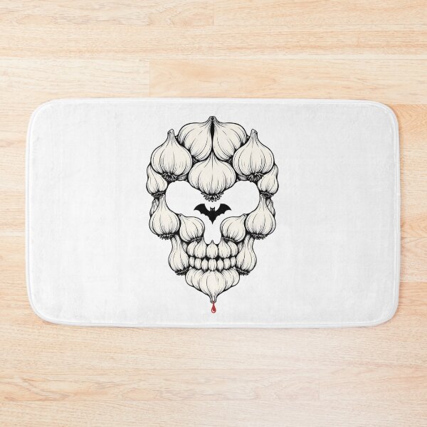 Item preview, Garlic Bulb Skull Vampire Defense Gothic Horror Graphic Art designed and sold by Fenay Designs.