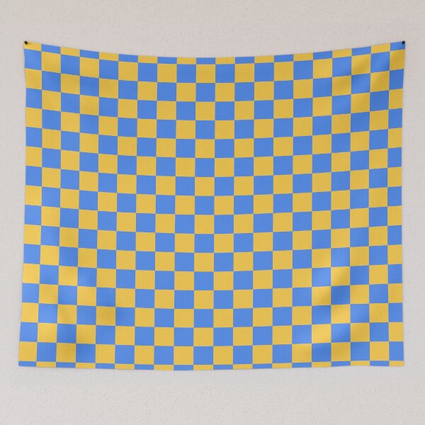 Item preview, Yellow & blue checkered designed and sold by Mint + Midnight.